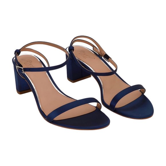 Badgley Mischka Shoes - Badgley Mischka Women's Danni Ii Heeled Sandal, Navy Satin, Size 9.5
